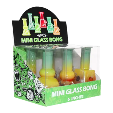 Product image of Arsenal, 6" Rasta Blaze Mini Glass Bong