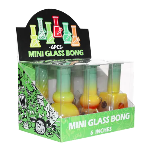 Product image of Arsenal, 6" Rasta Blaze Mini Glass Bong