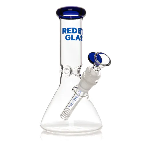 Red Eye Glass, 8" Beaker Base Bong