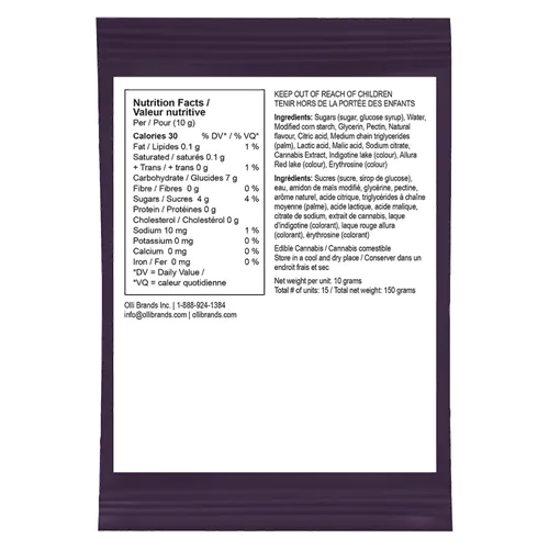 150 THC Multipack Very Berry - Olli StikiStix - Gummies