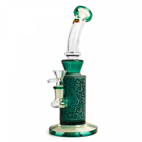 Product image of Irie, 10" Frosted Pattern Bubbler W/Showerhead Perc
