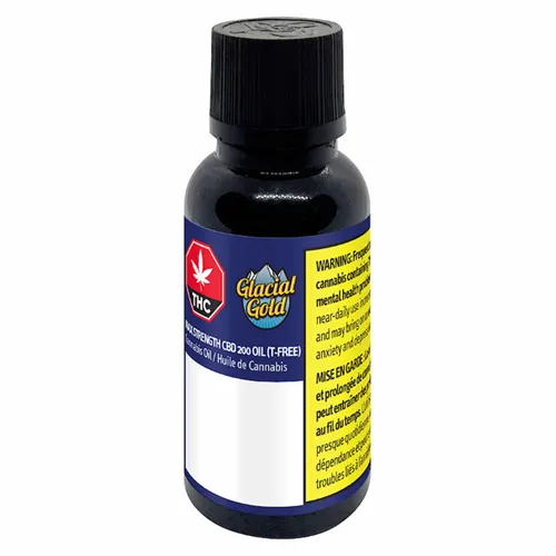Product image of Max Strength CBD 200 Drops (T-Free) - Glacial Gold - Ingestible Oil