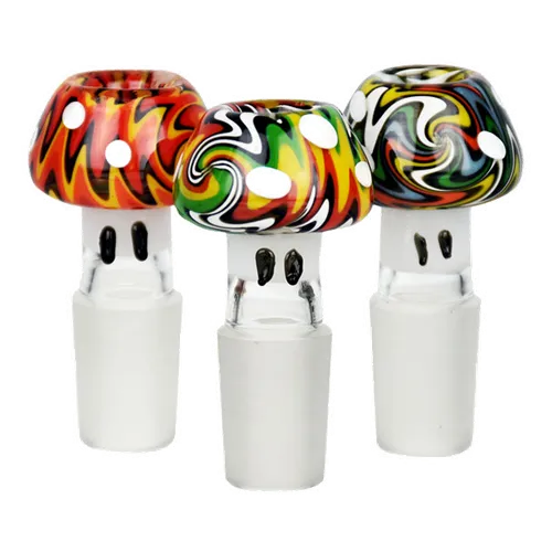 Product image of 14mm Multi-Color Swirl Mushroom Herb Slide