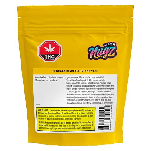 El Guapo Resin AIO - Nugz Vape - Disposables