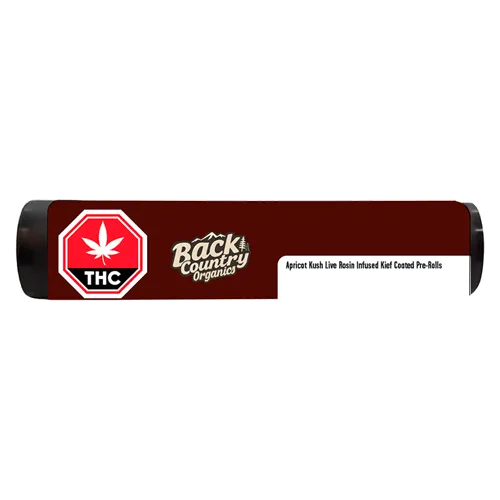 Apricot Kush Live Rosin Infused Kief Coated - Back Country Organics - Infused Joints