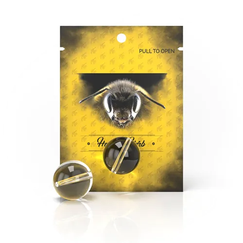 Honeybee, Marble Carb Cap w/ Hole