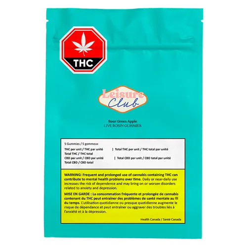Live Rosin Sour Apple - Leisure Club - Gummies