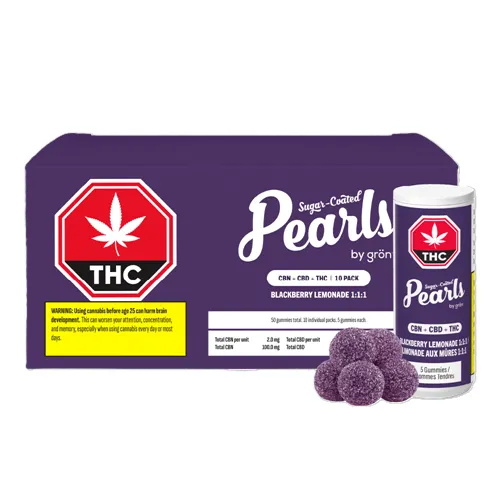 Product image of Blackberry Lemonade 1:1:1 CBN/CBD/THC - Pearls - Gummies