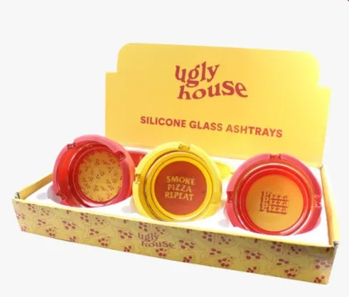 Product image of Ugly House, 4" Silicone & Glass Ashtray