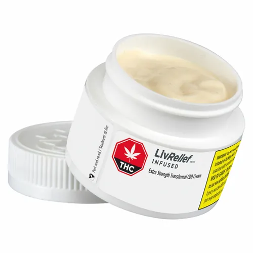Product image of Extra Strength Transdermal CBD Cream - LivRelief Infused - Topicals