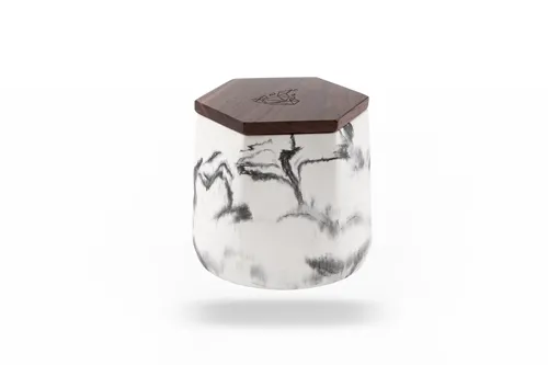 Product image of BRNT Malua Concrete Jar w/ Walnut Lid