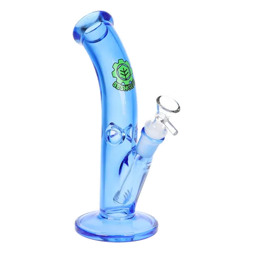 Product image of SeshGear, 9" Lean Back Bent Tube Coloured Glass Water Pipe