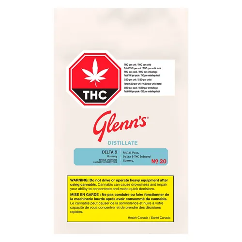 No. 20 Distillate Peach - Glenn's - Gummies