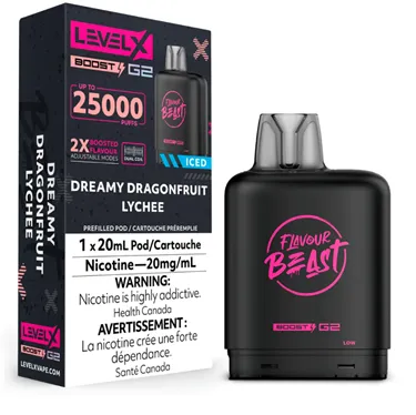 Product image of Dreamy Dragonfruit Lychee Iced - Flavour Beast x Level X G2 Boost - Pod