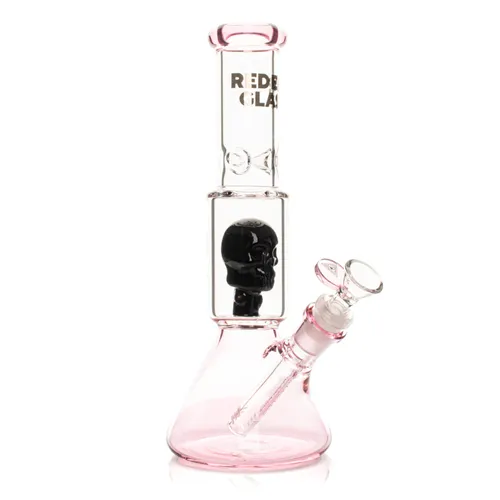 Product image of Red Eye Glass, 11" Dual Chamber Skull Perc Water Pipe