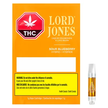 Product image of Sour Blueberry Liquid Diamonds x Live Resin - Lord Jones - 510 Cartridges