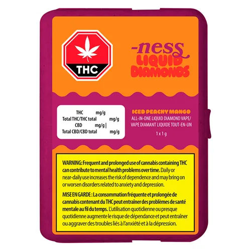 Iced Peachy Mango Liquid Diamonds AIO - Ness - Disposables
