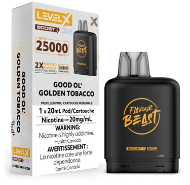 Product image of Gool Ol' Golden Tobacco - Flavour Beast x Level X G2 Boost - Pod