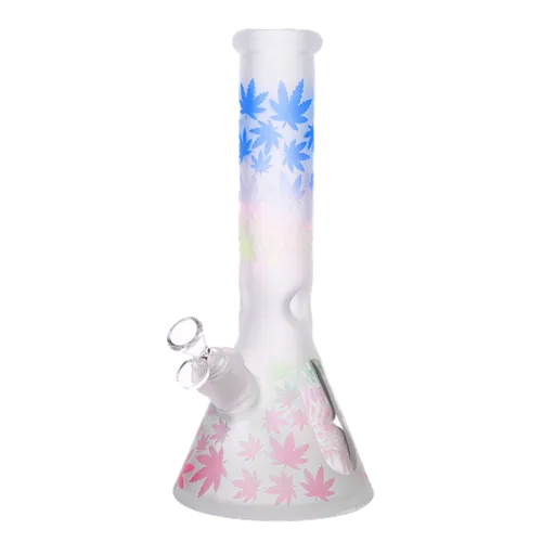 Product image of Arsenal, 12" 7mm Faded Leaf Glass Bong w/ Gift Box