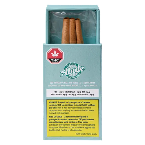 CBG Infused OG Haze - ABIDE - Variety Infused Pre-Rolled