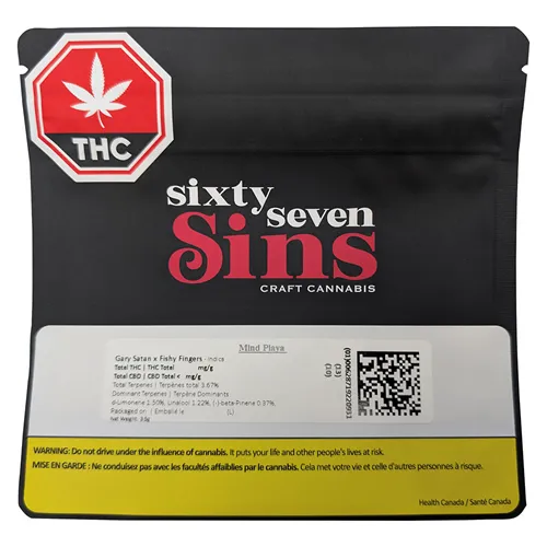 Mind Playa - Sixty Seven Sins - Dried Flower