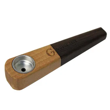 Product image of Genuine Pipe Co, Black & Brown Slab Wooden Pipe
