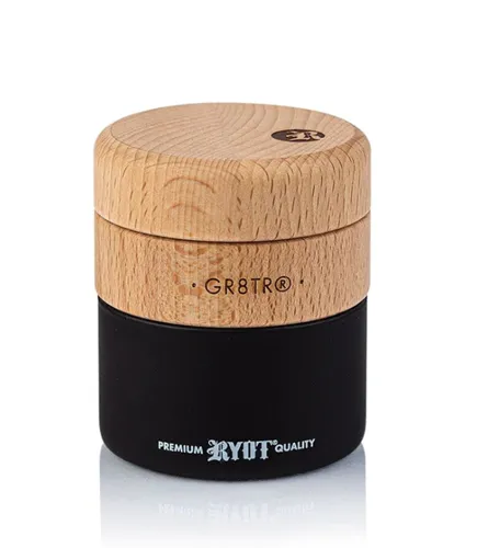 Product image of RYOT - Beech Wood Top GR8TR with Glass Jar Body - Grinder