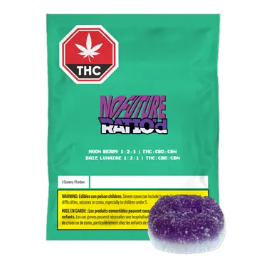 Product image of Ratio'd Moon Berry 1:2:1 THC/CBD/CBN - No Future - Gummies