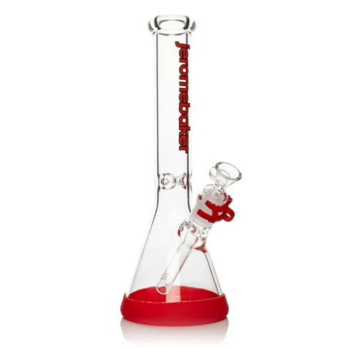 Product image of Jerome Baker Design, 12" Tall Beaker Base Water Pipe W/Matching Silicone Base & Clip