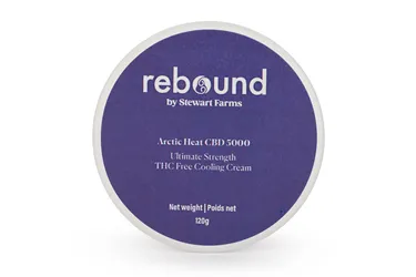 Product image of Arctic Heat CBD 5000 Ultimate Strength THC Free Cooling Cream - Rebound by Stewart Farms - Infused Body
