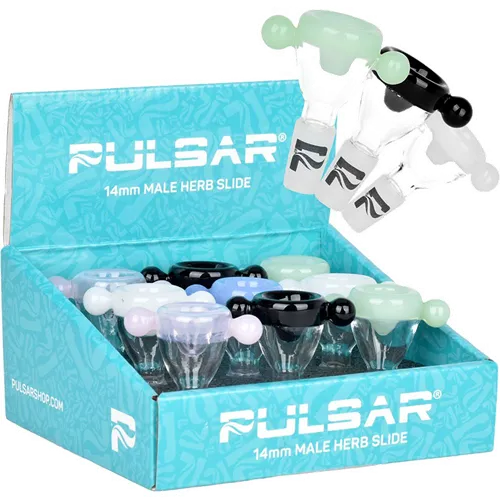 Product image of Pulsar, 14mm Binary Contrast Marble Grip Herb Slide