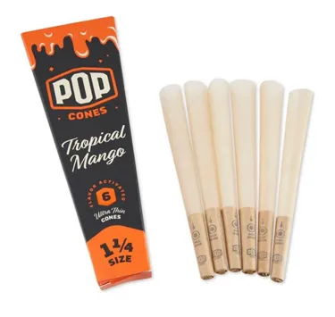 Product image of Pop Papers, Tropical Mango Ultra Thin Pre-Rolled Cones