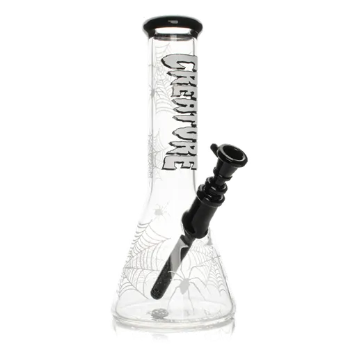 Product image of Creature x Gear Premium, 12” Glow-in-the-Dark Spiderweb Water Pipe