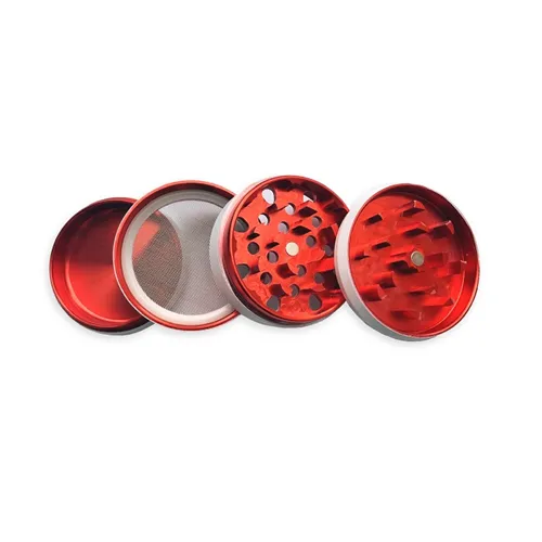 Fire and Flower, 4 Piece 2.5" Metal Grinder w/ Stash Tin