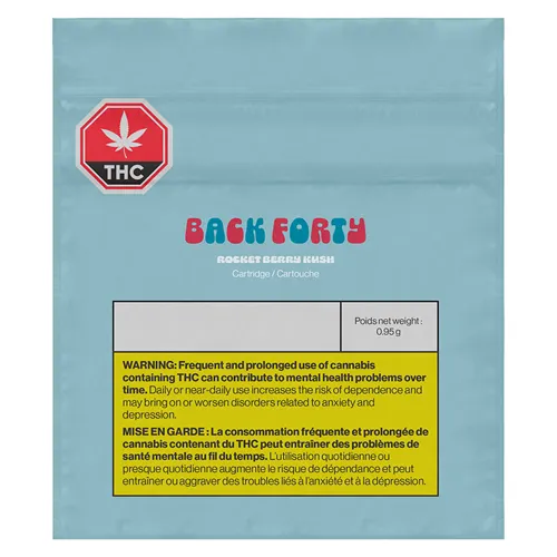 Product image of Rocket Berry Kush - Back Forty - 510 Cartridge
