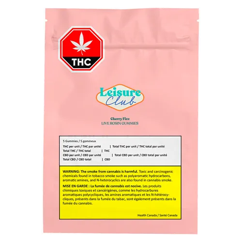 Live Rosin Cherry Fizz - Leisure Club - Gummies
