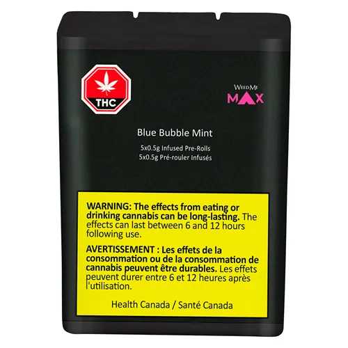 Blue Bubble Mint Infused - Weed Me Max - Infused Joints