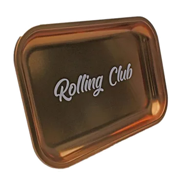Product image of Rolling Club, Gold Metal Rolling Tray