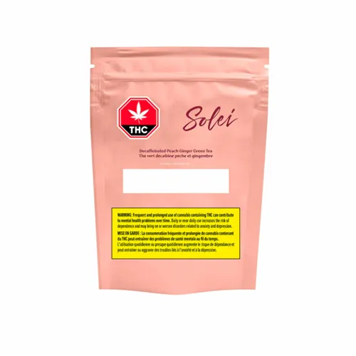 Peach Ginger Green CBD Tea - Solei - Coffee, Tea & Dissolvable