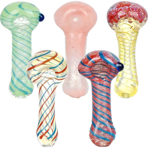 Product image of 3.5" Striped Glass Hand Pipe