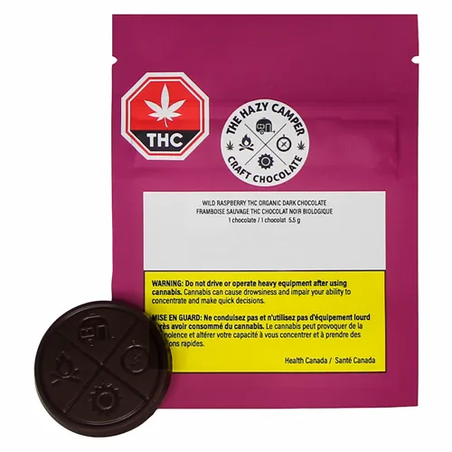 Wild Raspberry THC Organic Dark Chocolate - The Hazy Camper - Chocolate