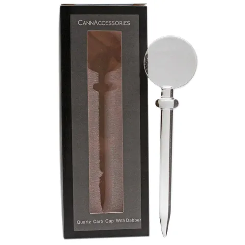 Product image of Flat Quartz Carb Cap with Dabber