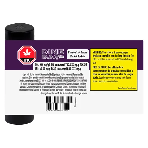 Product image of Passionfruit Dream Pocket Rockets - Dime Bag - Infused Joints