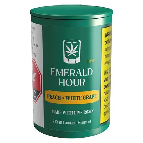 Peach White Grape Live Rosin - Emerald Hour - Gummies