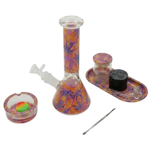 Product image of Karma, 8" Glass Bong All-In-One Smoking Set