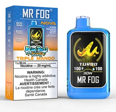 Product image of Blue Razz Steezy Triple Mango Classic - MR FOG x NOVA - Disposable