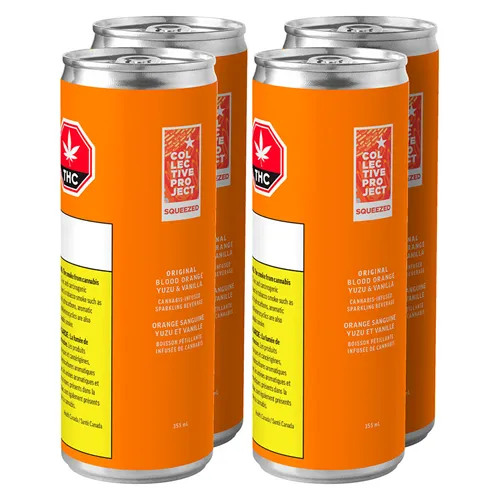Blood Orange Yuzu & Vanilla Sparkling Juice 1:1 - Collective Project - THC & CBD Drinks