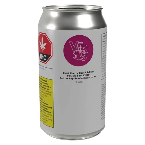 Black Cherry Rapid Seltzer - Versus - THC Drinks