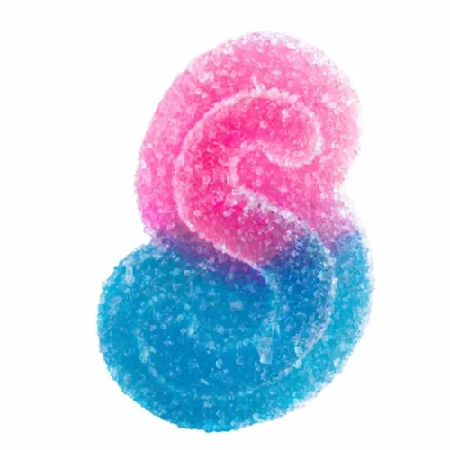 Blue Raspberry Watermelon Indica Sourz - Spinach - Gummies