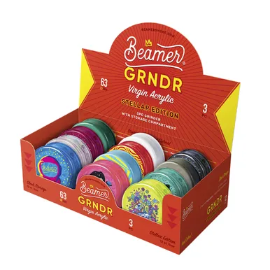 Product image of Beamer, Virgin Acrylic Grinder Stellar Edition With Storage Compartment 3pcs 63mm